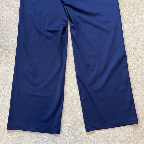 Lands’ End Blue Wide Leg Travel Pants Pockets Zip Women’s S 6–8 - Picture 8 of 16